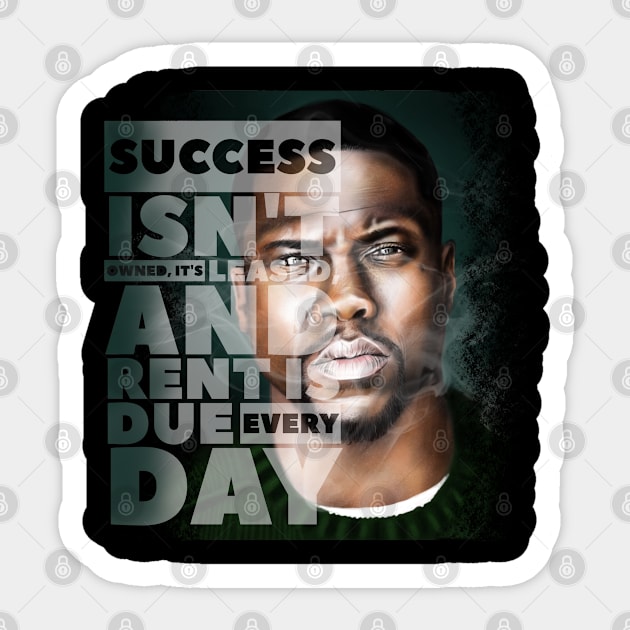 Kevin Hart Success Sticker by SAN ART STUDIO 